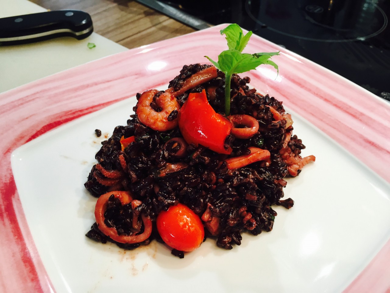 Rezept - Schwarzer Reis Venere mit Meeresfrüchten